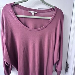Express Women's Purple Long Sleeve Top